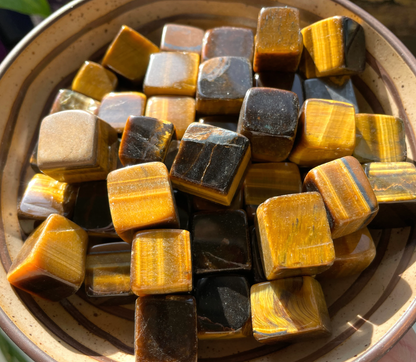 Tigers Eye Mini Irregular Cube