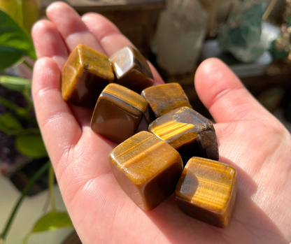 Tigers Eye Mini Irregular Cube