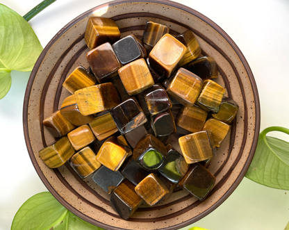 Tigers Eye Mini Irregular Cube