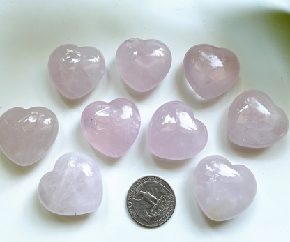 Rose Quartz 1" Heart