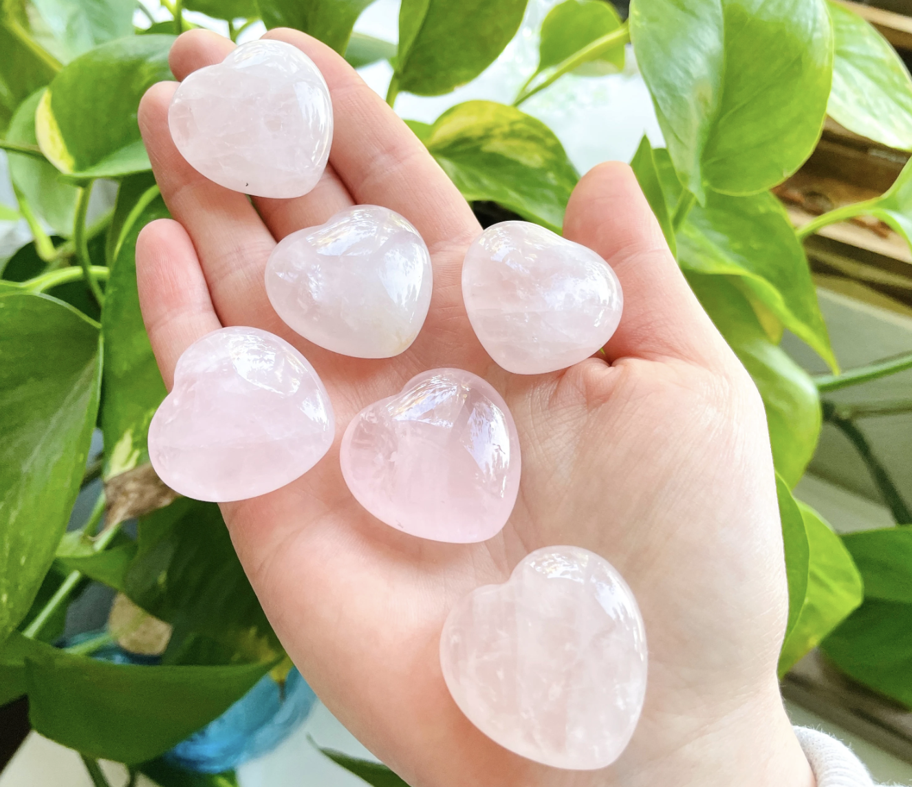 Rose Quartz 1" Heart