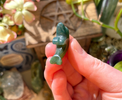 Moss Agate Dolphin