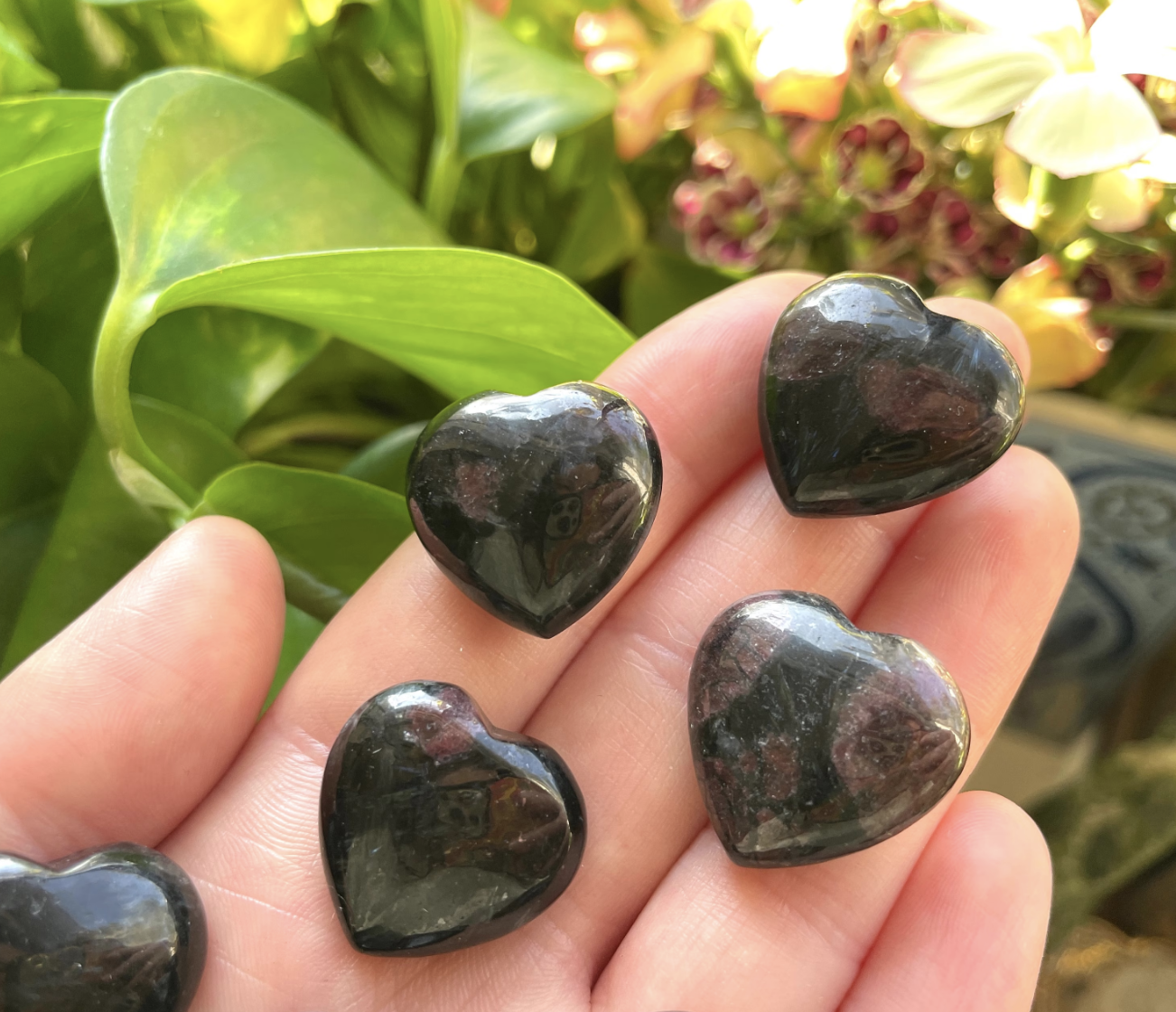 Garnet Astrophyllite Mini Heart