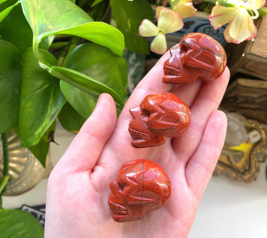 Red Jasper Skull