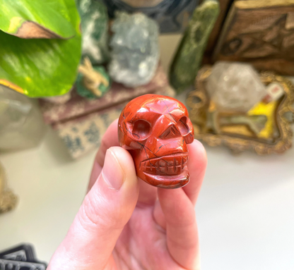 Red Jasper Skull