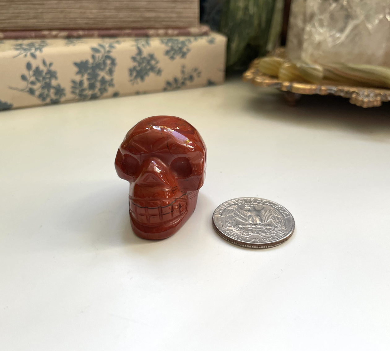 Red Jasper Skull