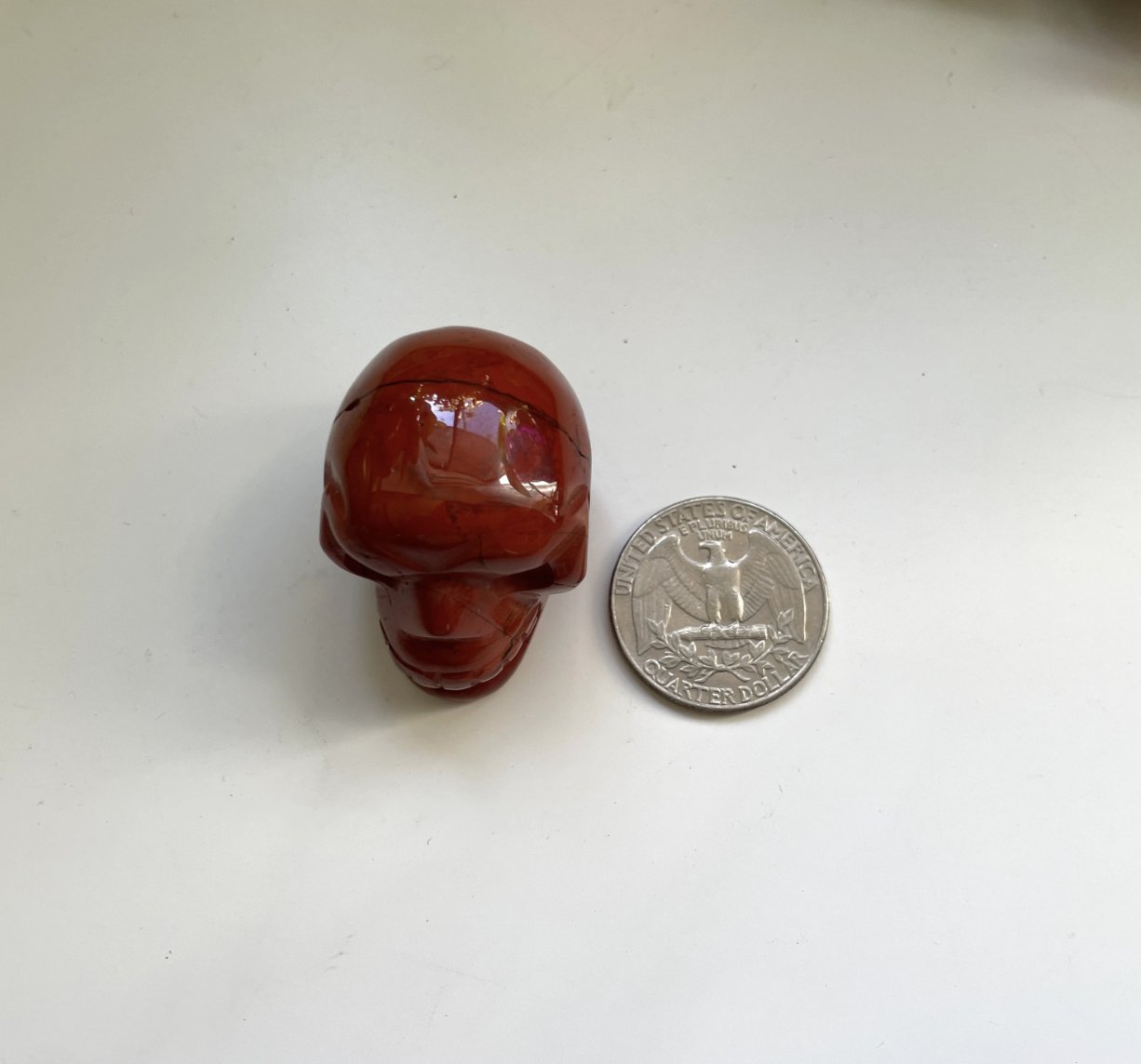 Red Jasper Skull