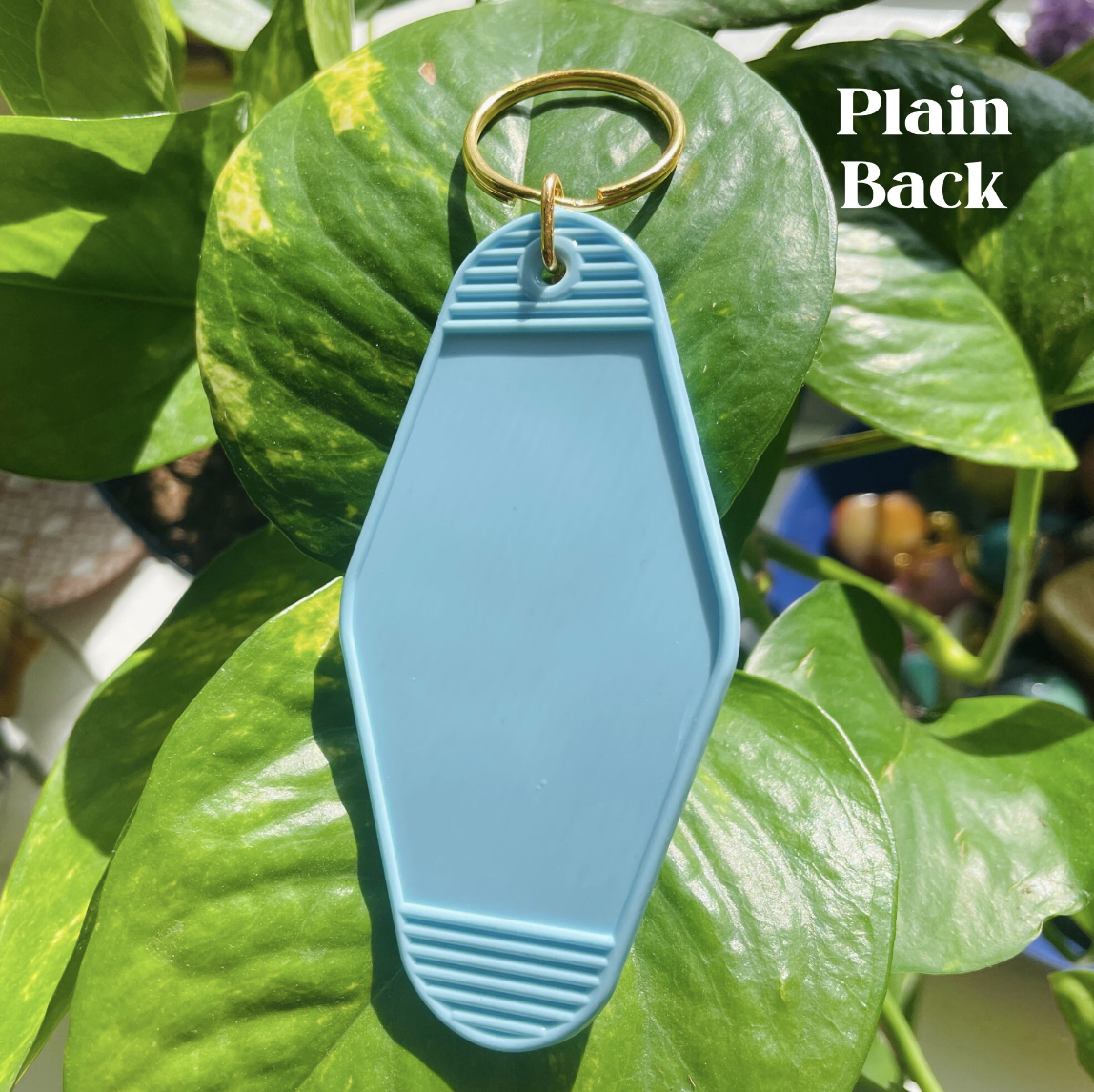 Blue Manifest Motel Keychain