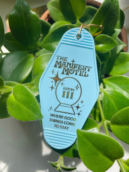 Blue Manifest Motel Keychain