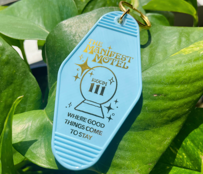 Blue Manifest Motel Keychain