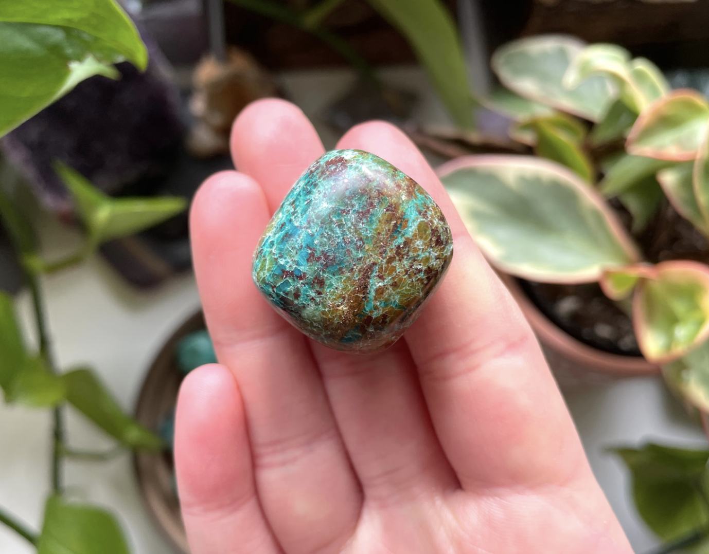 Chrysocolla Crystal Tumble