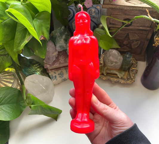 Red Feminine Female Candle