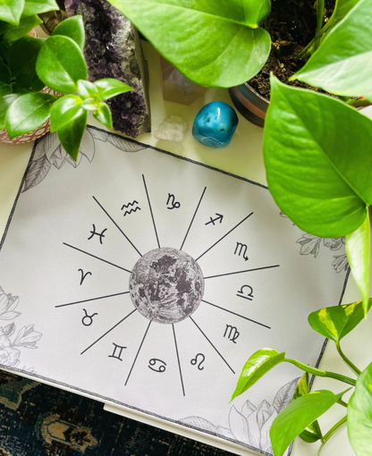 Grey Astrology Casting Cloth