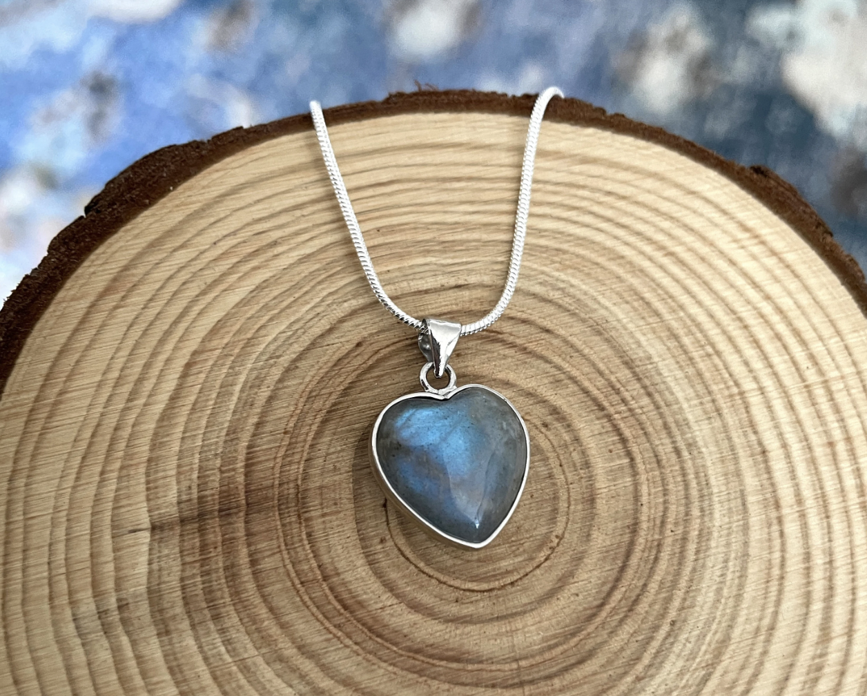 Labradorite Heart Necklace