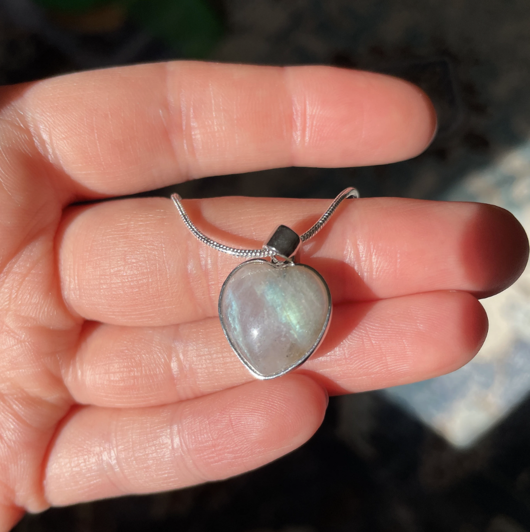 Labradorite Heart Necklace