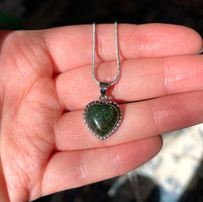 Green Aventurine Heart Necklace