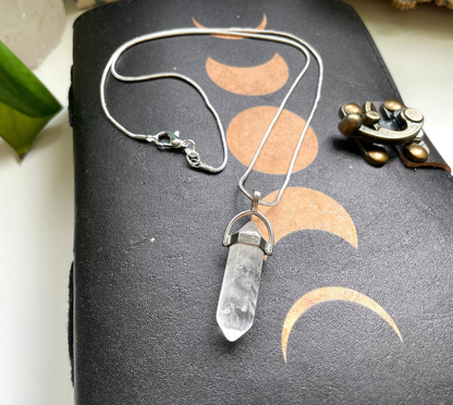 Clear Quartz Point Necklace