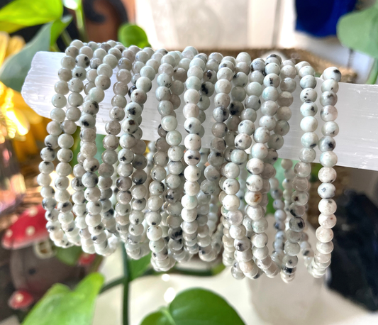 Kiwi Jasper Bracelet | 4mm Beads