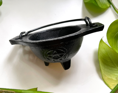 Pentacle Cast Iron Mini Cauldron