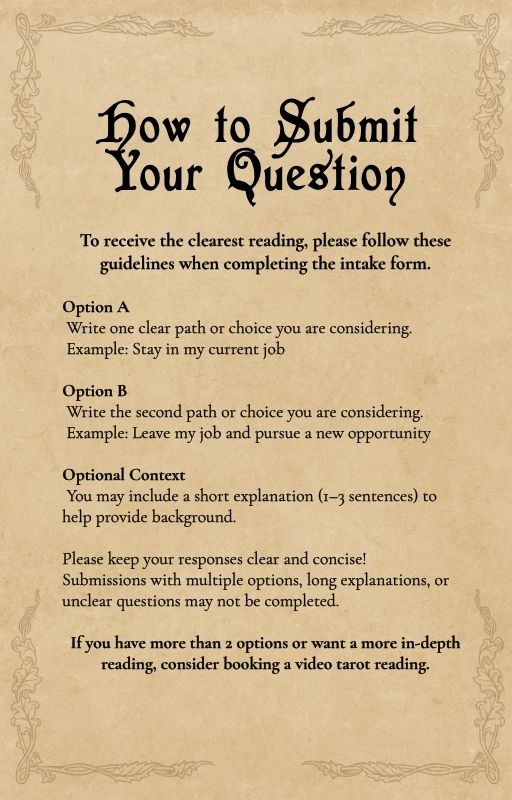 Crossroads Tarot Reading (Written PDF Reading)