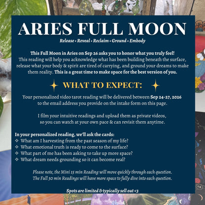 Full Moon in Aries Tarot Reading | September 26