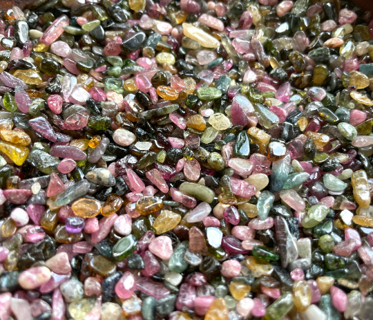 Rainbow Tourmaline Chips 2-4mm