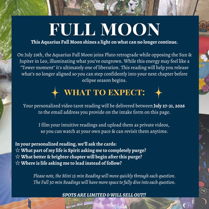 Full Moon in Aquarius Tarot Reading | July 29