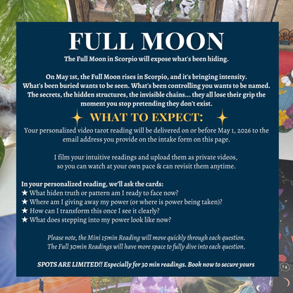 Full Moon in Scorpio Tarot Reading | May 1