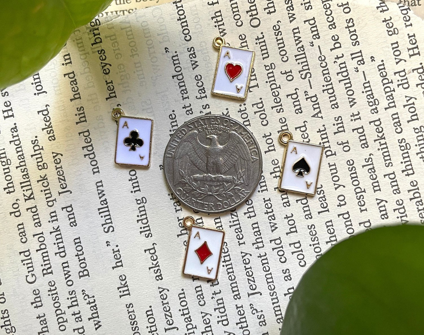 4 Mini Ace Charms