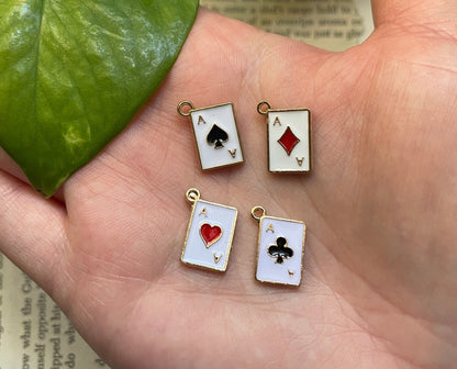 4 Mini Ace Charms