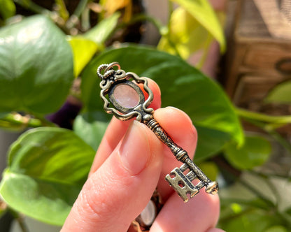 Moonstone Key Pendant