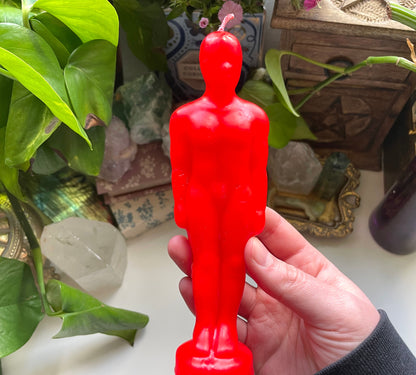 Red Masculine Male Candle