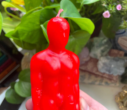 Red Masculine Male Candle