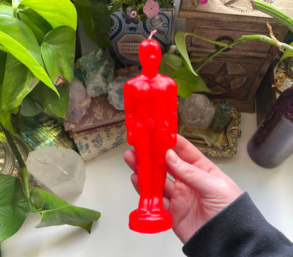 Red Masculine Male Candle