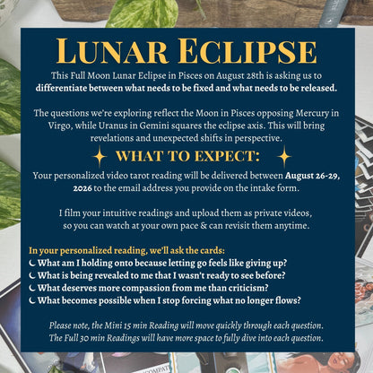 Lunar Eclipse in Pisces Tarot Reading | August 28