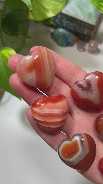 Carnelian Heart Carving