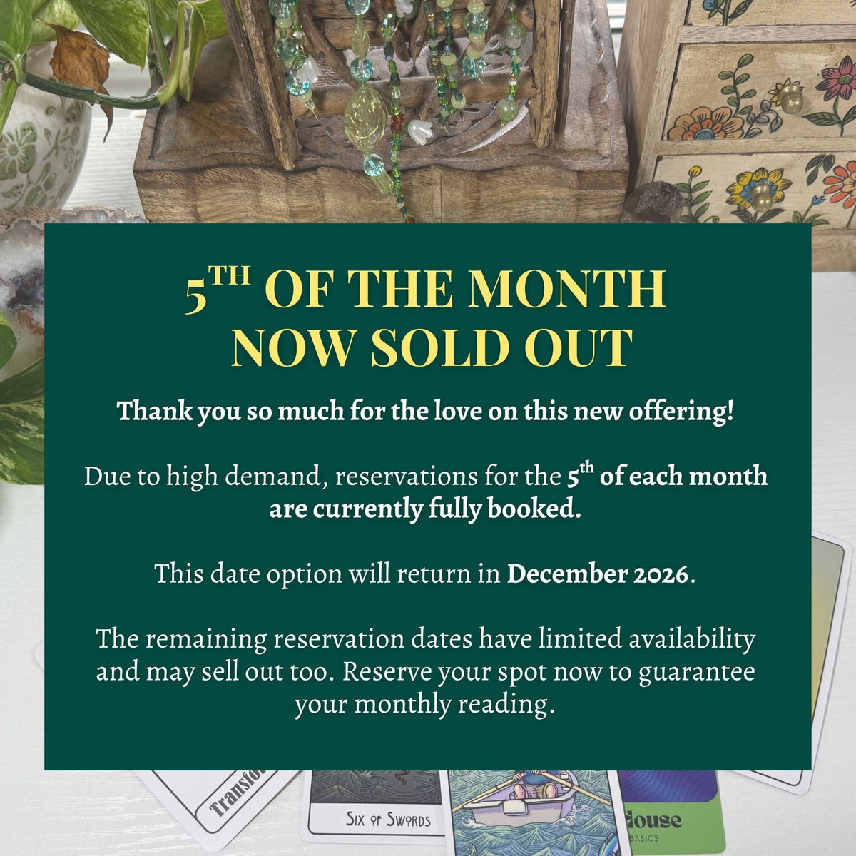 Monthly Tarot Check-In - 3 Month Package