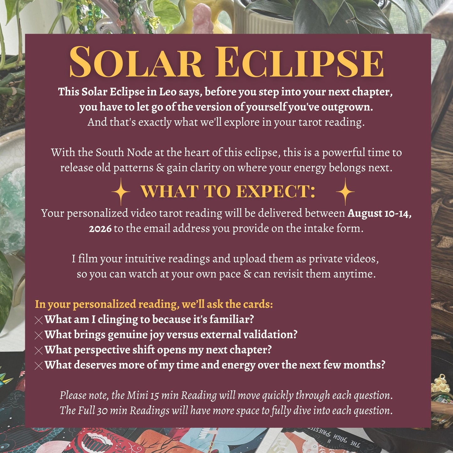 Solar Eclipse in Leo Tarot Reading | August 12